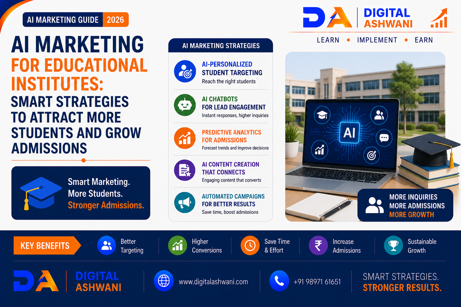AI Marketing for Educational Institutes: Smart Strategies to Attract More Students and Grow Admissions