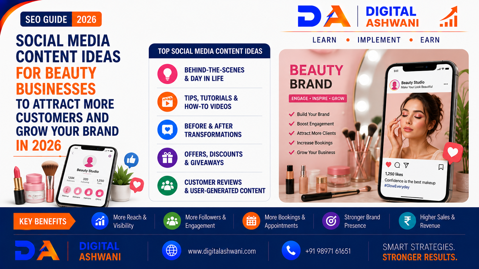 Social Media Content Ideas for Beauty Businesses to Attract More Customers and Grow Your Brand in 2026